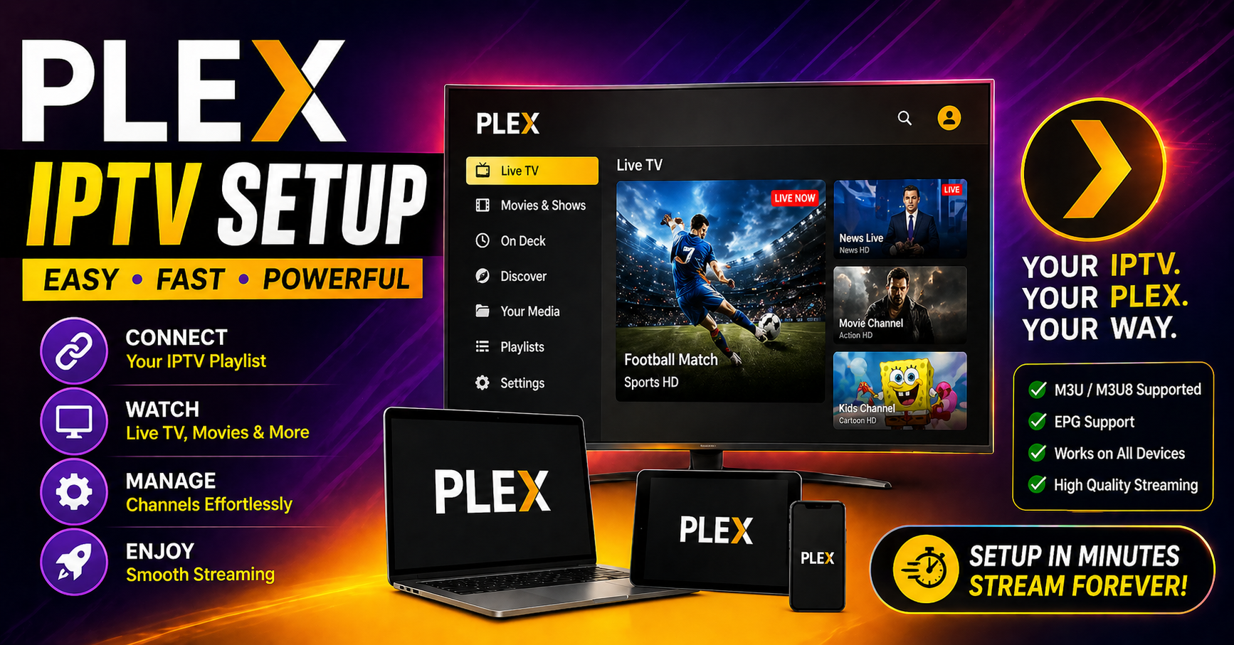 Plex IPTV Setup
