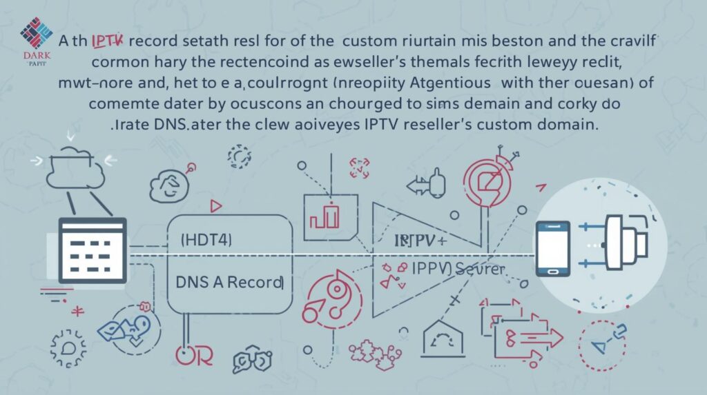 DNS A Record setup for IPTV reseller custom domain pointing to server IP