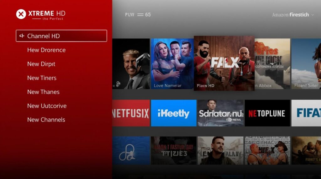 Xtreme HD IPTV app interface on a Firestick home screen