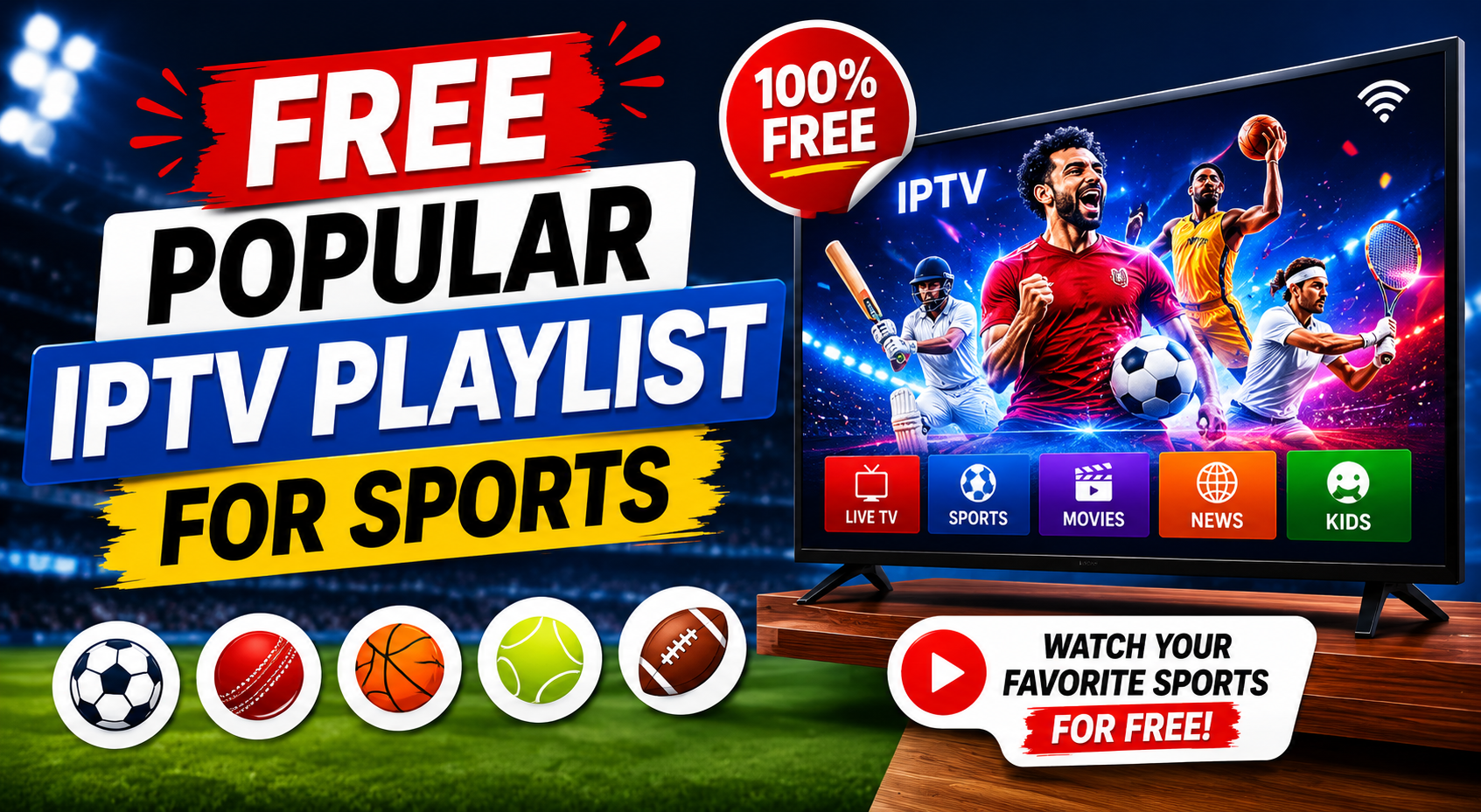 Free Popular IPTV Playlist for Sports