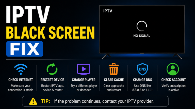 IPTV Black Screen Fix