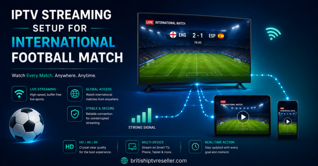 IPTV Streaming Setup for International Football Match