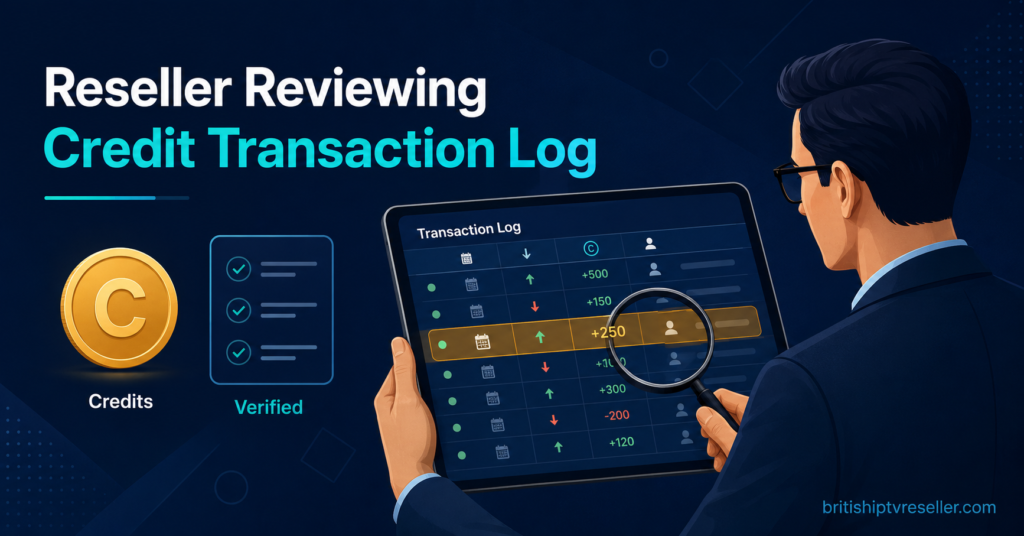 Reseller Reviewing Credit Transaction Log