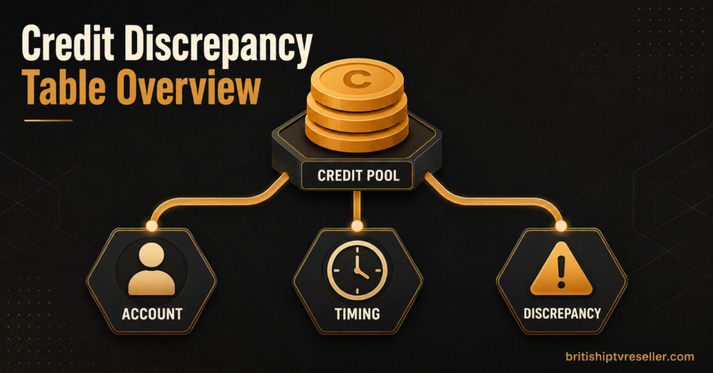 Credit Discrepancy Table Overview
