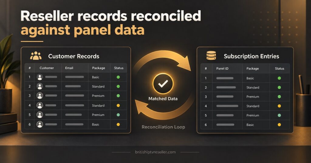 Reseller records reconciled against panel data