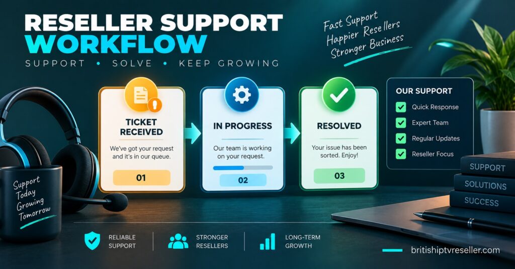 Reseller Support Workflow Illustration