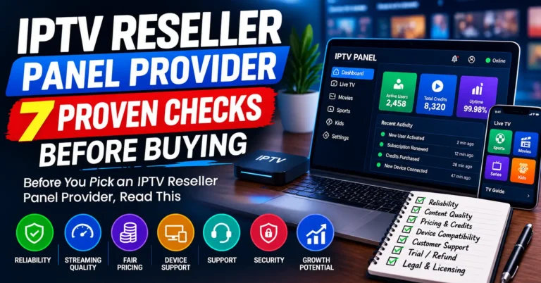 IPTV Reseller Panel Provider: 7 Proven Checks Before Buying