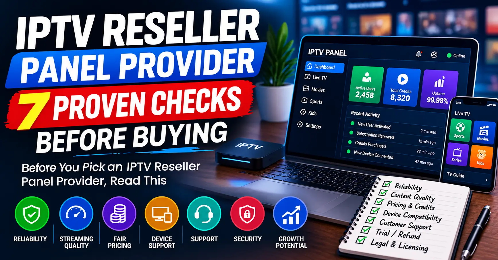 IPTV Reseller Panel Provider: 7 Proven Checks Before Buying